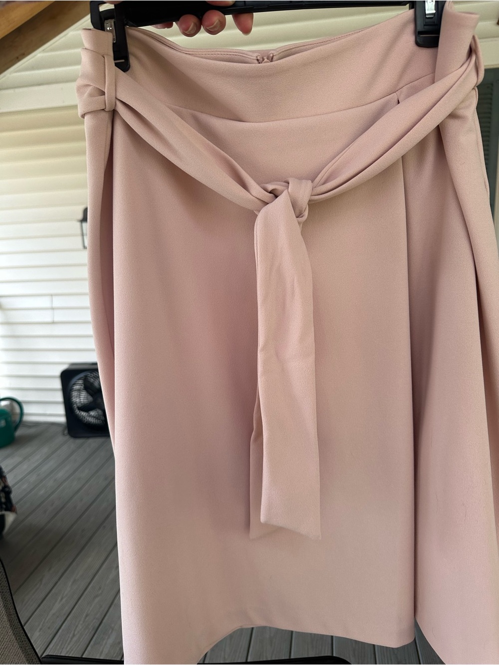 Worthington Blush Pink Midi Tie-Front Skirt